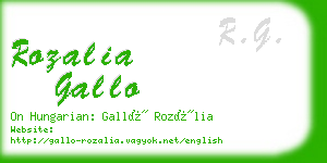 rozalia gallo business card